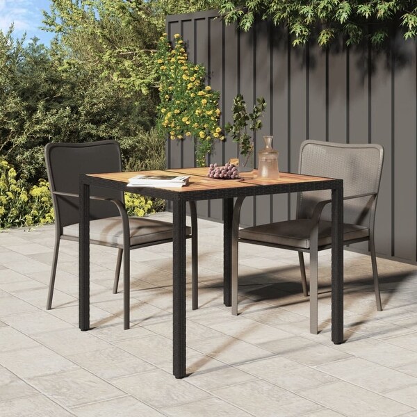 vidaXL Solid Wood Acacia Patio Table Desk Furniture Black/Gray Multi Sizes