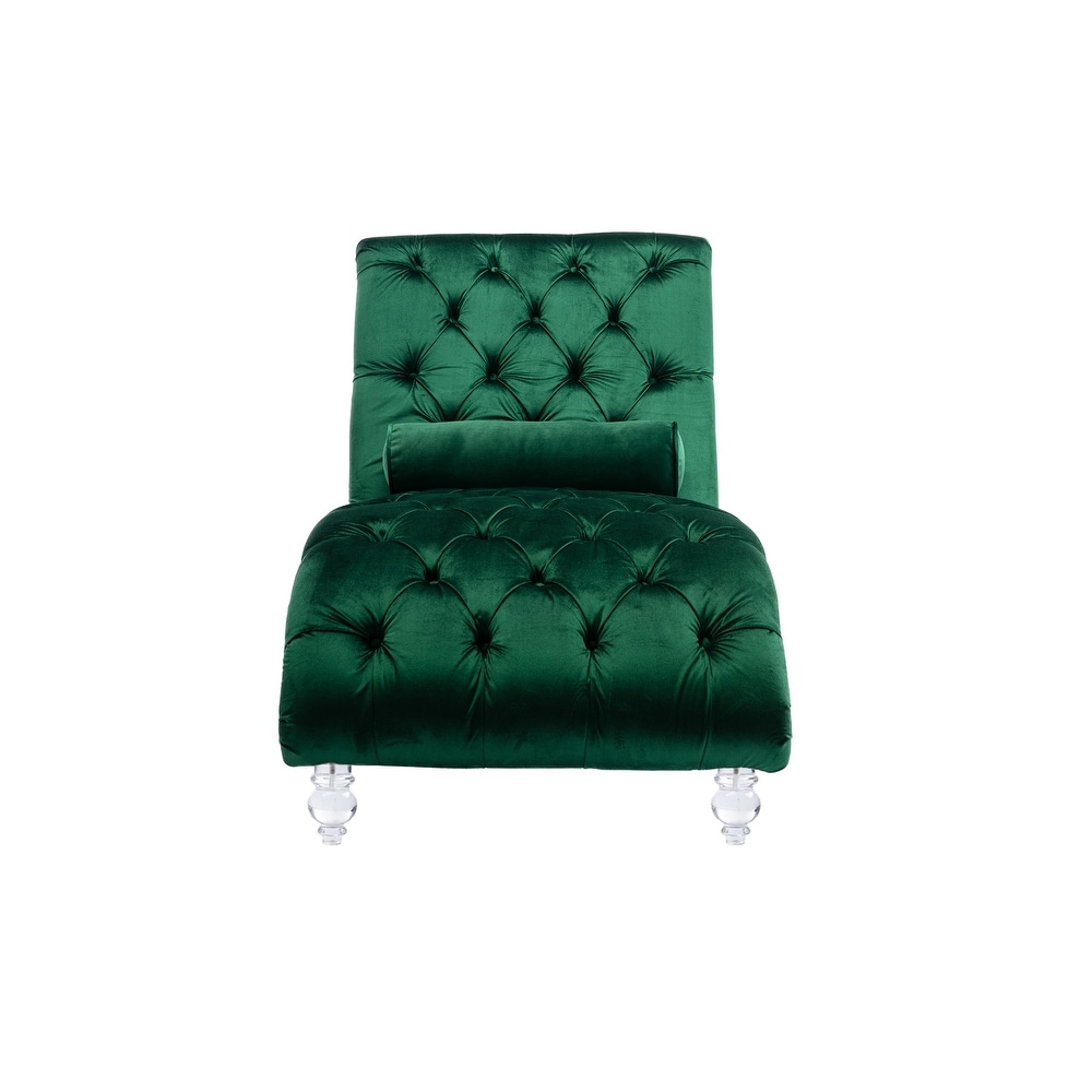 Traditional Leisure Concubine Sofa Velvet Barrel Sofa with Lumbar Support