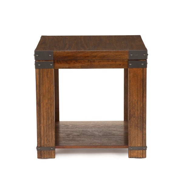 Aldridge Square Industrial Wood End Table by Greyson Living