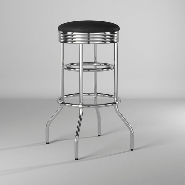 TRINITY Chrome Swivel Bar Stool