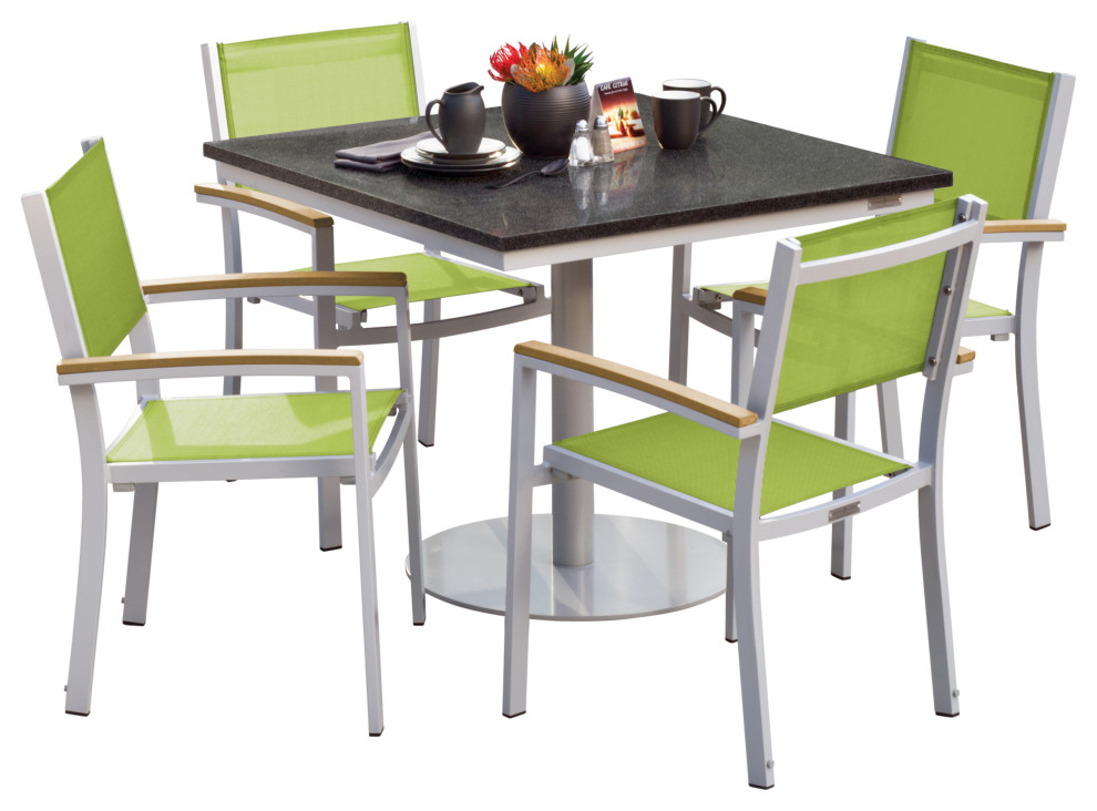 Paphos Sling Seat Armchair   Contemporary   Outdoor Dining Chairs   by Oxford Garden  Houzz