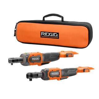 RIDGID 18V Brushless Cordless 2-Tool Combo Kit with 38 in. Ratchet 14 in. Ratchet and Bag (Tools Only) R96011SBN