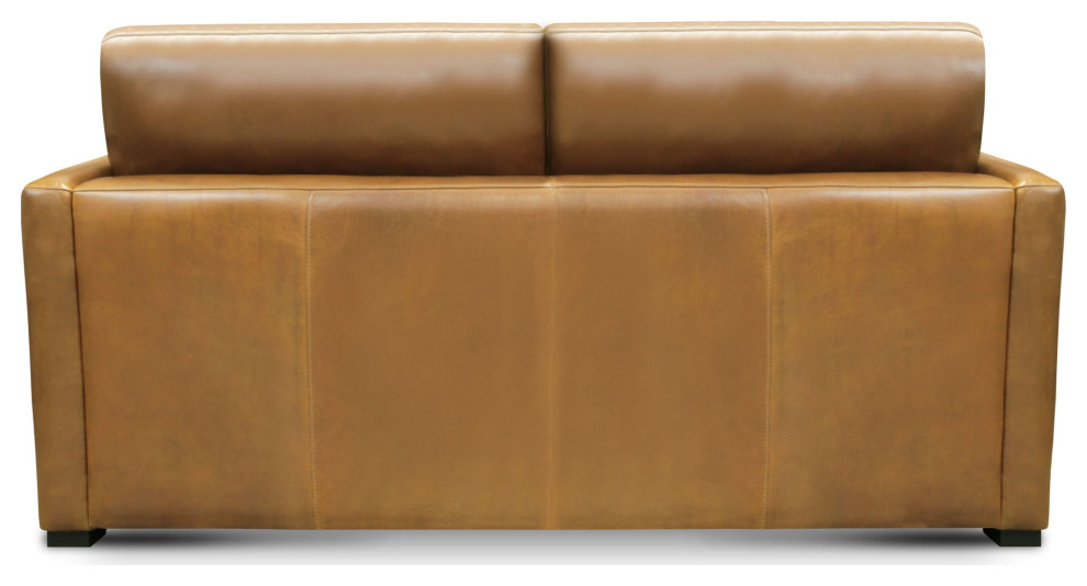 Raffa 100% Top Grain Leather Contemporary Loveseat Sofa   Contemporary   Loveseats   by Hello Sofa Home  Houzz