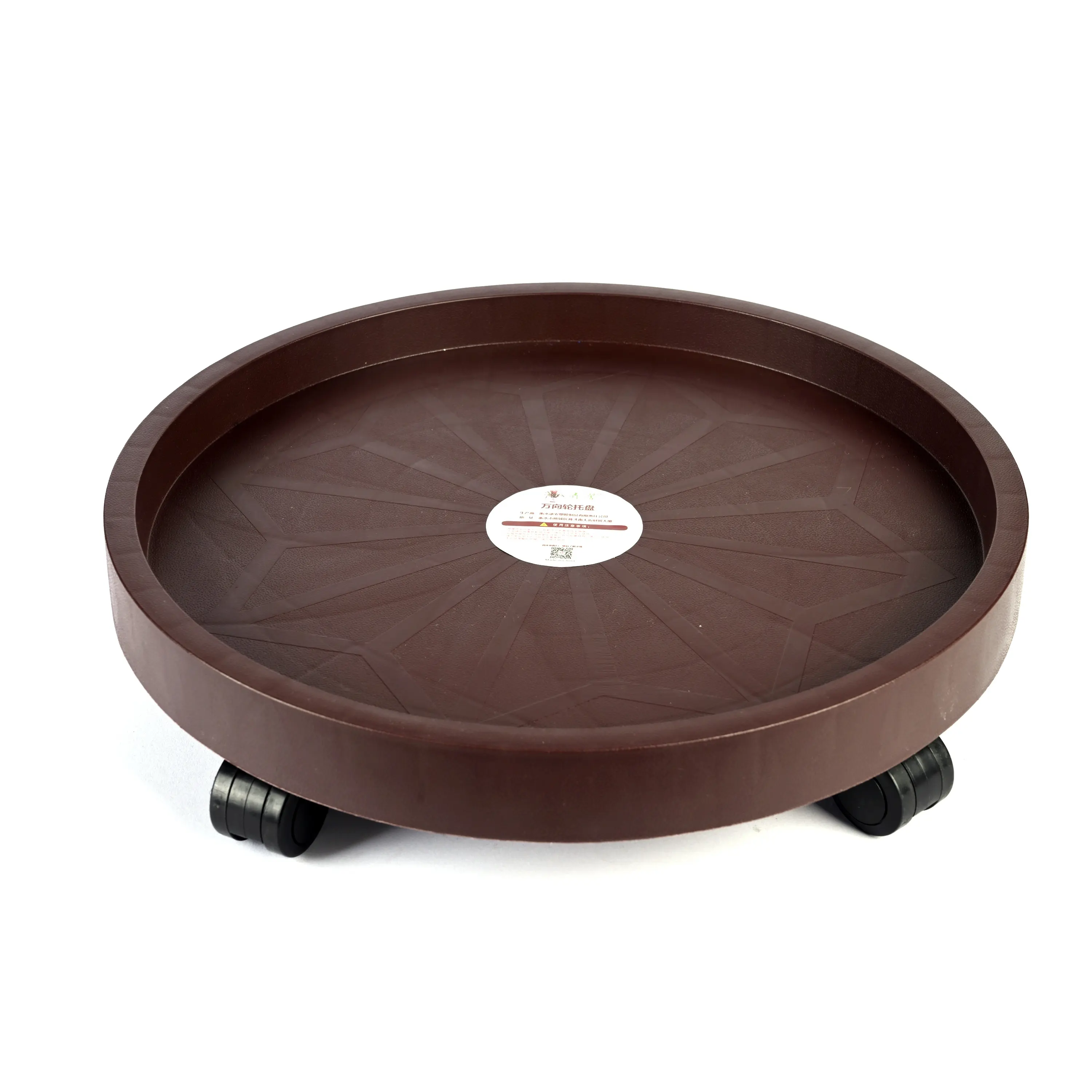 Tempered tray universal wheel can rotate multi color flowerpot plate