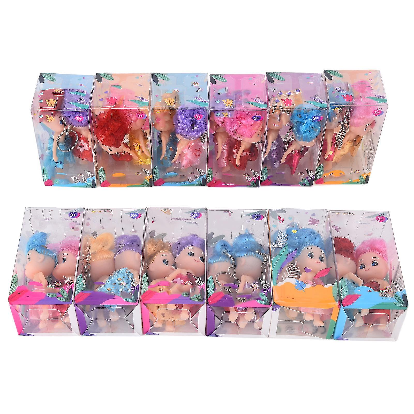 24Pcs Keychain Dolls Exquisite Cute Colorful Girls Ornaments Toys for Above 3 Years Old