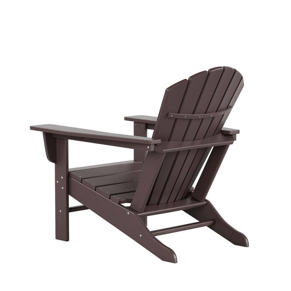 WESTIN OUTDOOR Mason Dark Brown Plastic Outdoor Adirondack Chair