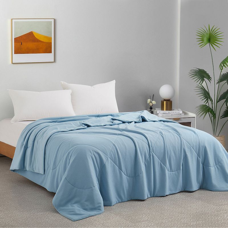 Unikome Reversible Oversize Blanket Waffle Design with 100% Silky Fabric for Hot Sleepers Comfort