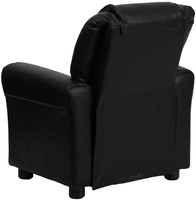 Mini Me Kids Black Recliner with Cup Holder