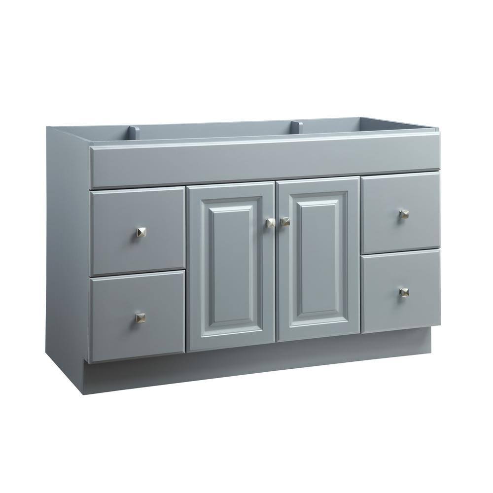 Design House Wyndham 48 in. W x 21 in. D Ready to Assemble Bath Vanity Cabinet Only in Gray 597286