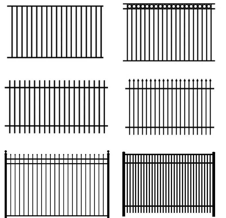 Chinese supply aluminum fence with gate pool use aluminum privacy fence