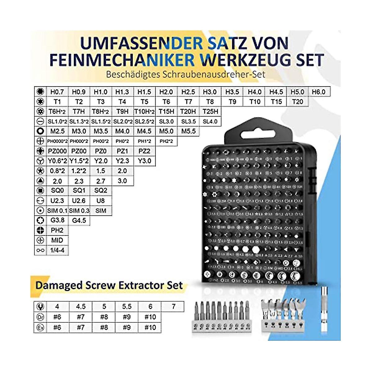 Precision Mechanic Tool Set， 138 In 1 Precision Mechanic Screwdriver Set Magnetic， Mini Screwdriver