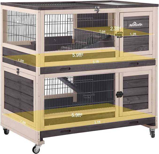 Aivituvin AIR34 Indoor and Outdoor Bunny and Rabbit Hutch