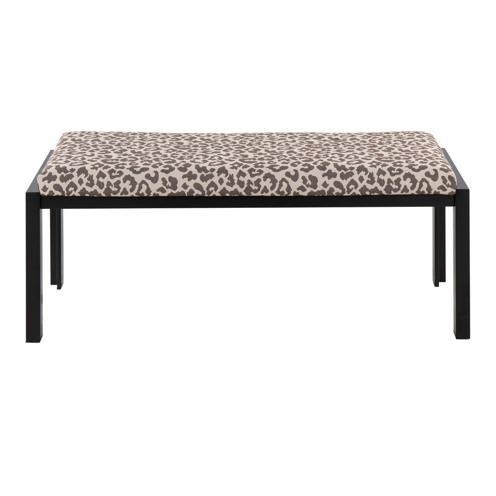 Strick   Bolton Forrest Black Upholstered Bench