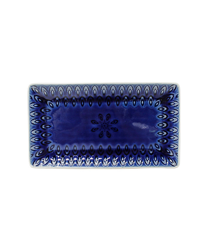 Euro Ceramica Peacock 12 Rectangular Platter