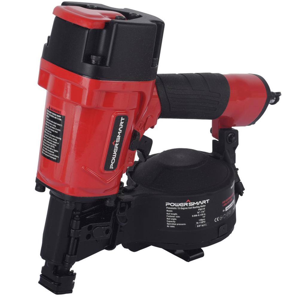 PowerSmart Pneumatic 15-Degree Coil Roofing Nailer PS6110