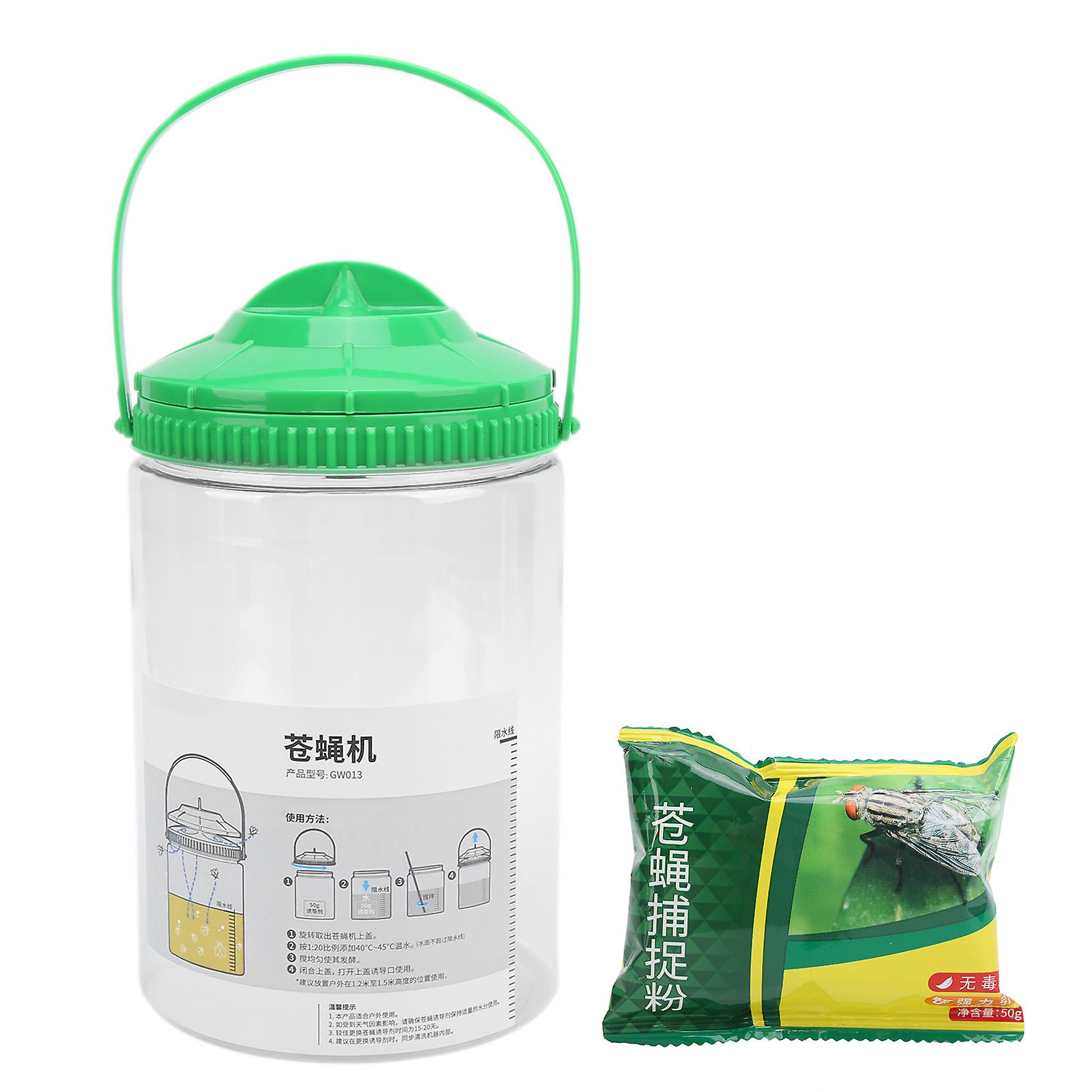 Nontoxic Reusable Fly Killer With Bait Outdoor Hanging Fly Catcher For Catching Mosquito Flysgw013 Fly Catcher + Free Bait Powder