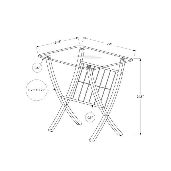 Cappuccino Bentwood With Tempered Glass Accent Table