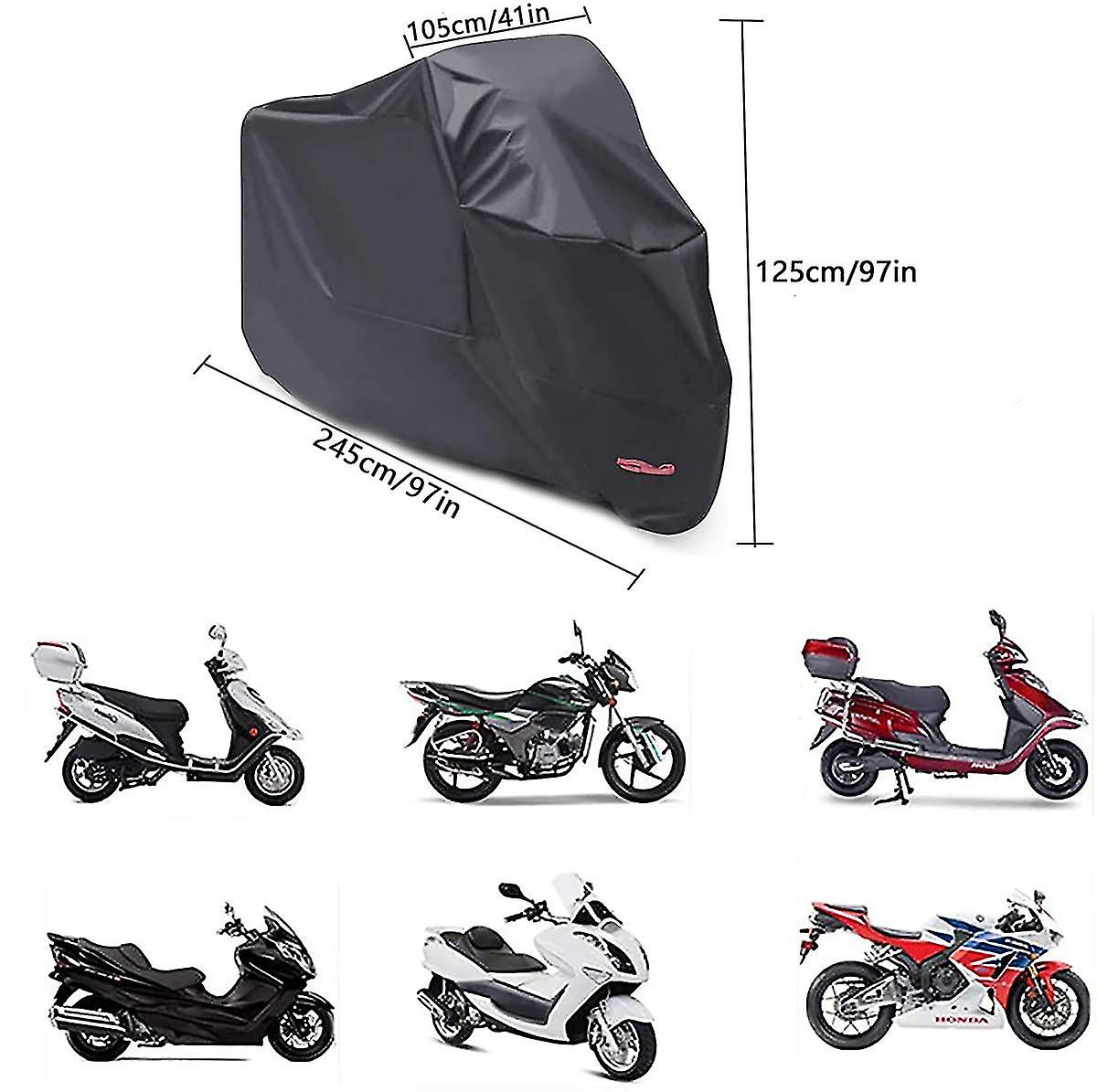 Motorcycle Cover Waterproof Outdoor Motorbike Scooter Cover Water Dust Uv Protective For Outside Storage With Lock Holes