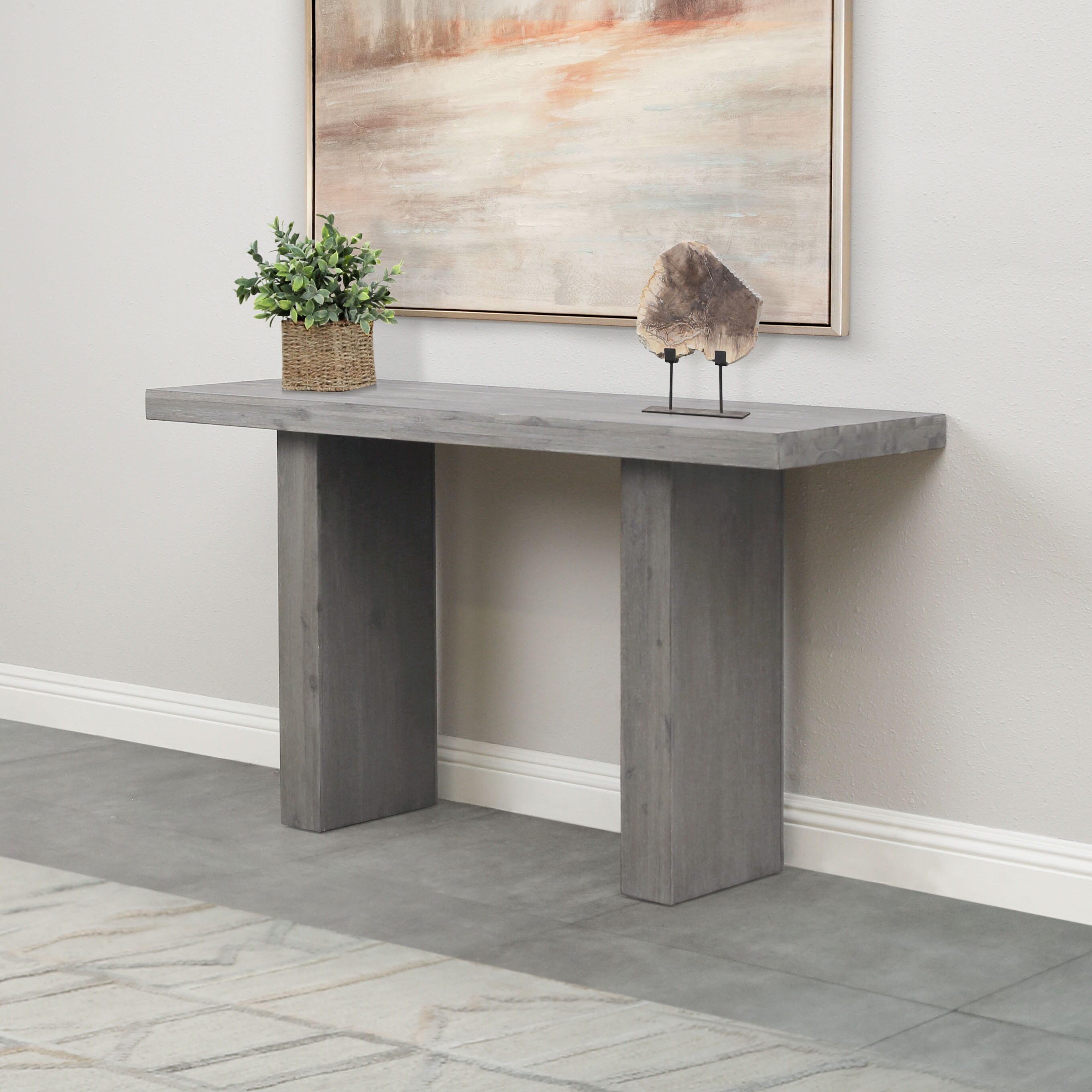 Abbyson Felix Acacia Wood Console Table