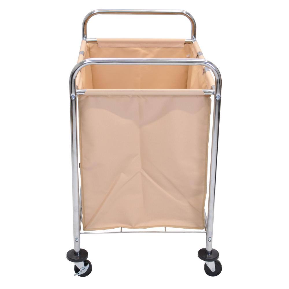 Luxor HL Steel Frame and Canvas Bag Laundry Cart with Wheels HL14