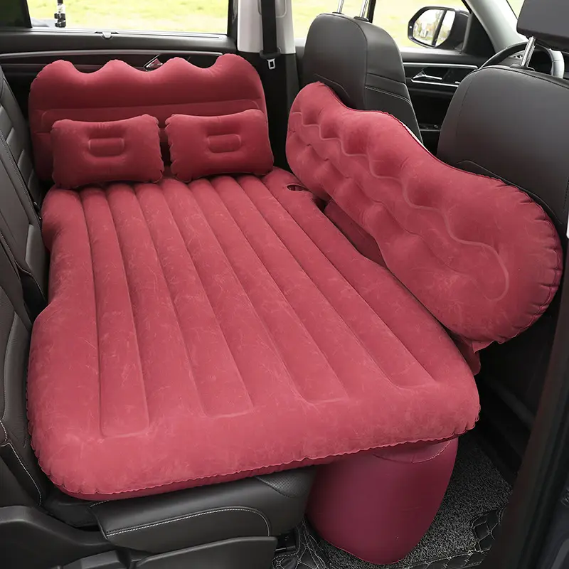 Wholesale Car Mattresses Portable Flocking Cushion With Pump Inflatable Air Bed For SUV Car