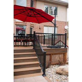 Aria Railing 36 in. x 6 ft. Black Powder Coated Aluminum Preassembled Deck Stair Railing AS152306B