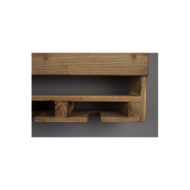 Dutchbone Tres Vintage Wood Wine Wall Shelf