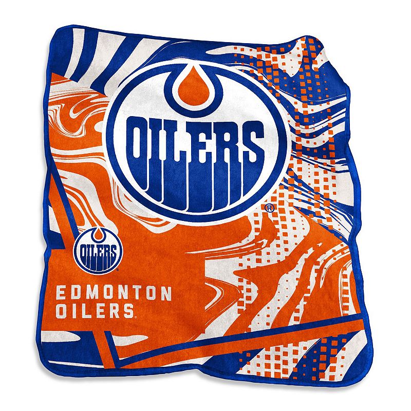 Edmonton Oilers 50 x 60 Swirl Raschel Throw Blanket