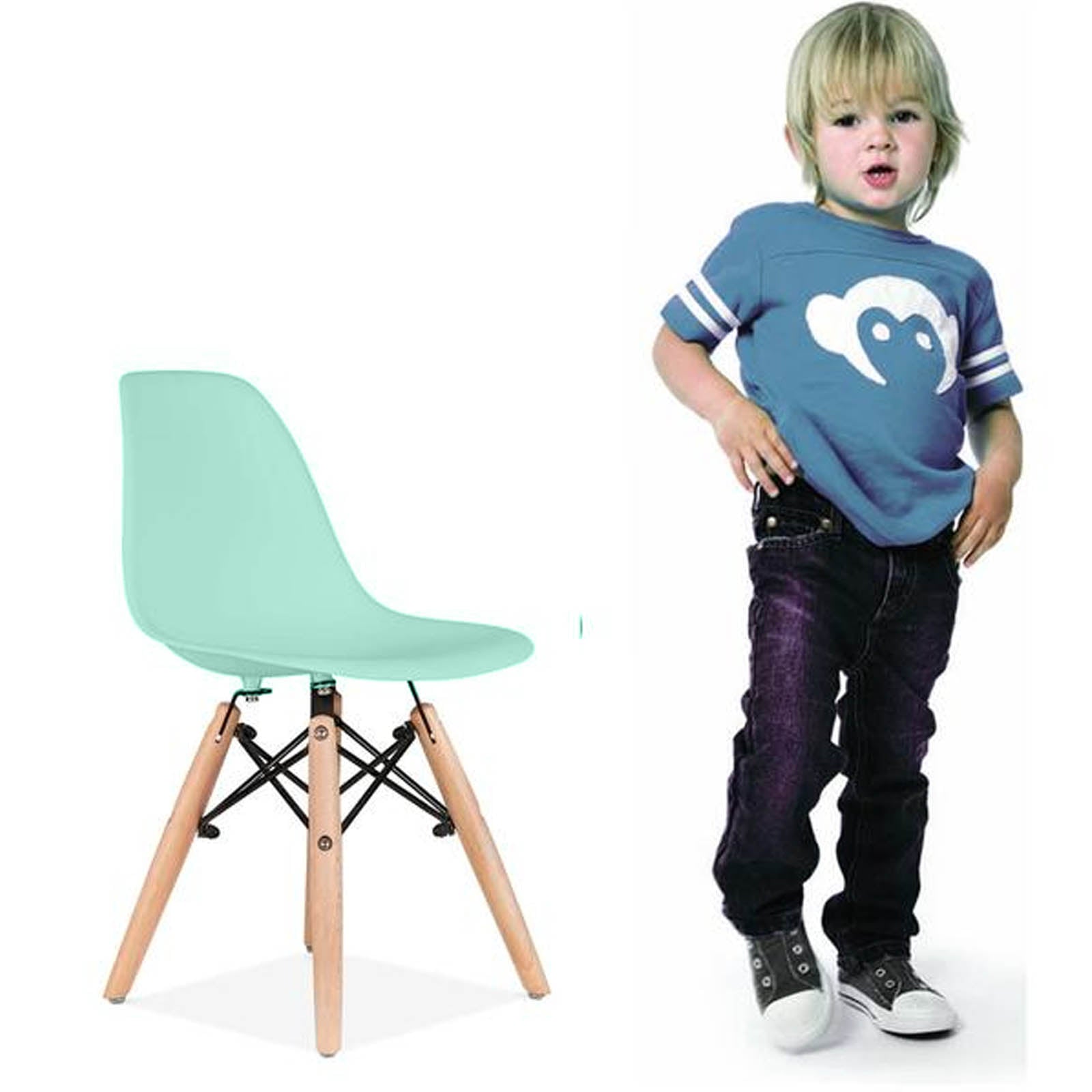 Kids Chair Plastic Pc-0117W-G