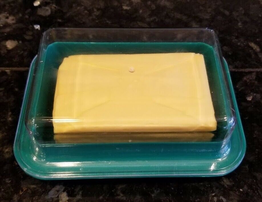 Handy Housewares Large Double-Wide Two-Stick Butter Serving Storage Dish with Lid - Random Color