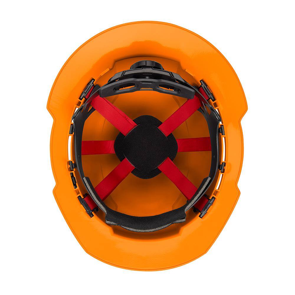 MW BOLT Orange Type 1 Class E Full Brim Non-Vented Hard Hat with 6 Point Ratcheting Suspension 48-73-1133