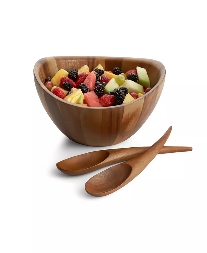 Nambandeacute; Nambe Harmony 3 Piece Wood Salad Bowl and Servers Set