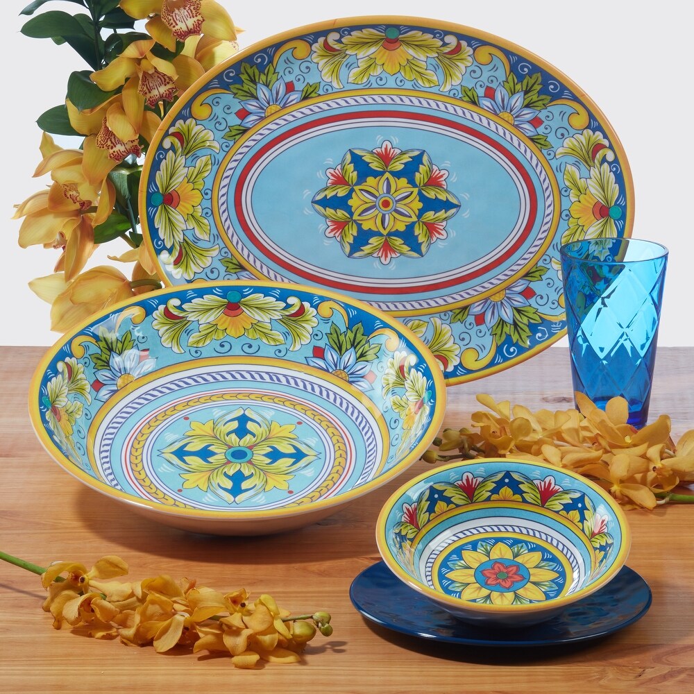 Certified International Palermo Melamine 2 Piece Platter Set   18\