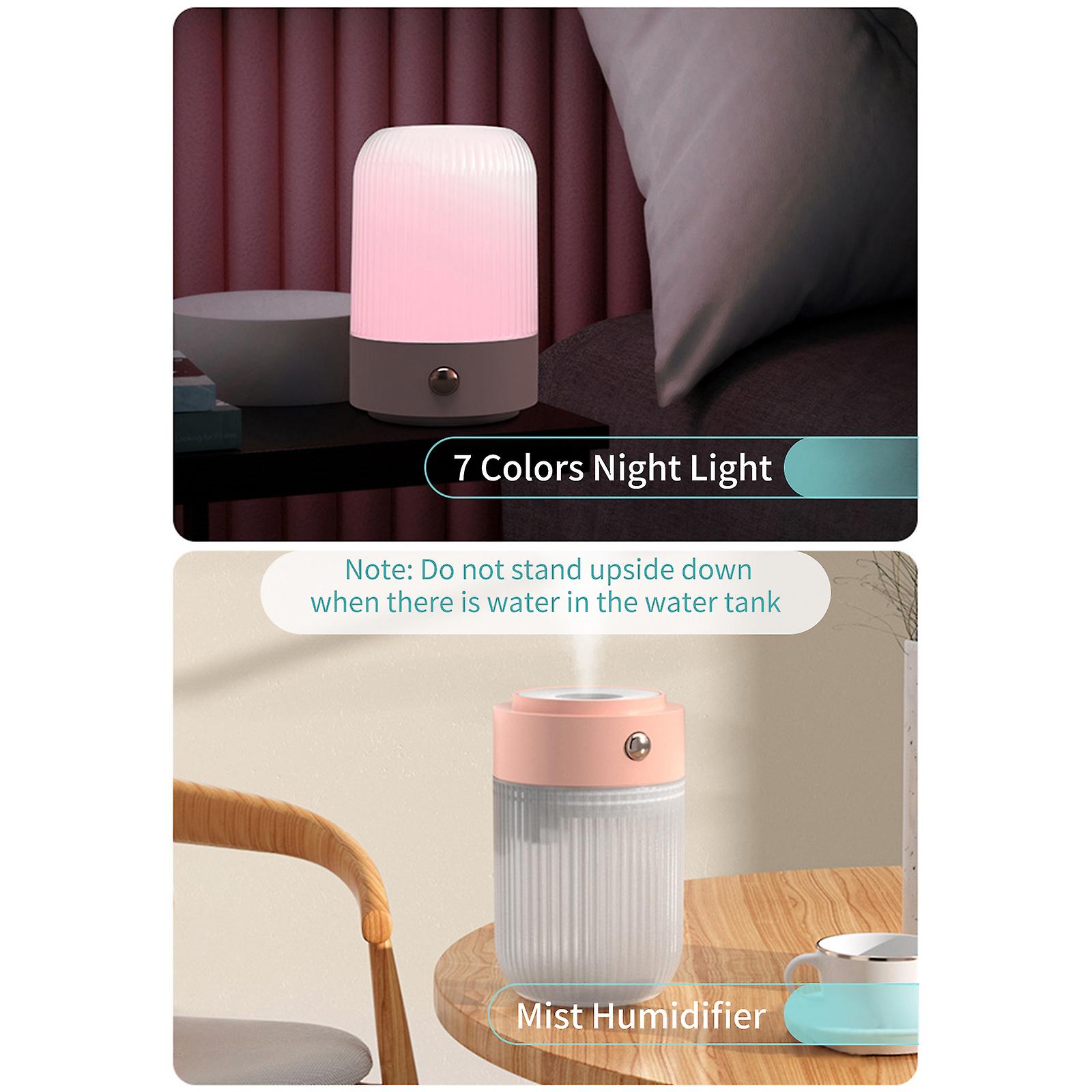 250ml Car Mist Humidifier With Colorful Night Light Desktop Usb Mist Humidifier Cool Air Humidifier For Home Office Bedroom 2 Spray Modes White