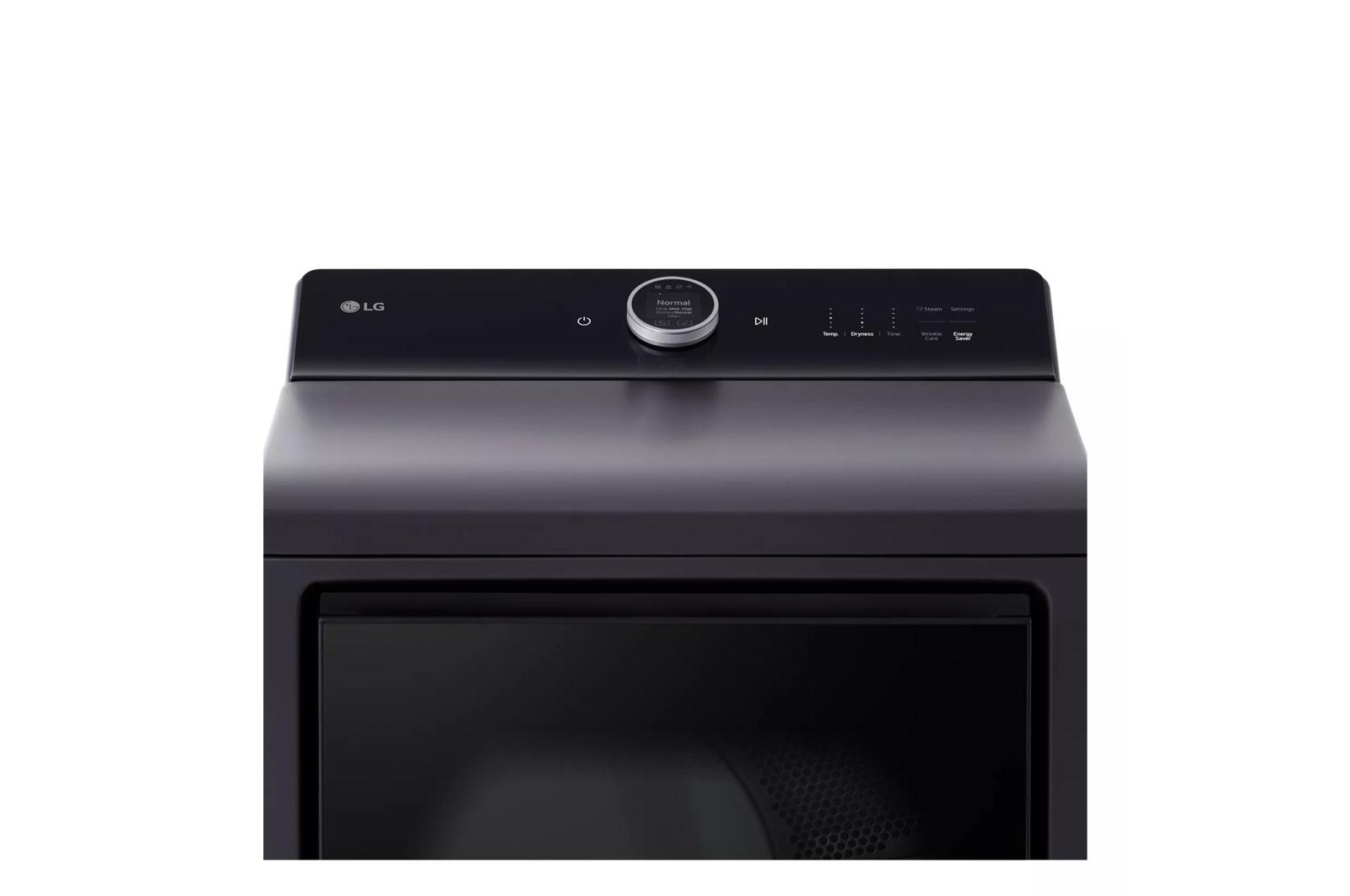 Lg DLEX8600BE 7.3 Cu. Ft. Ultra Large Capacity Rear Control Electric Dryer With Lg Easyload™ Door, Ai Sensing And Turbosteam™