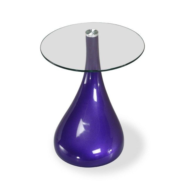 Lava Accent Table Abs And Glass Top Manhattan Comfort