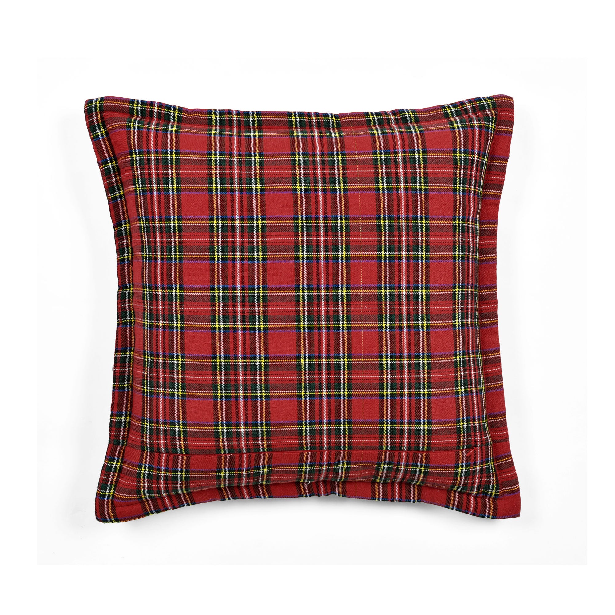 Home Family Blessing Plaid Embroidery Script Decorative Pillow Cover