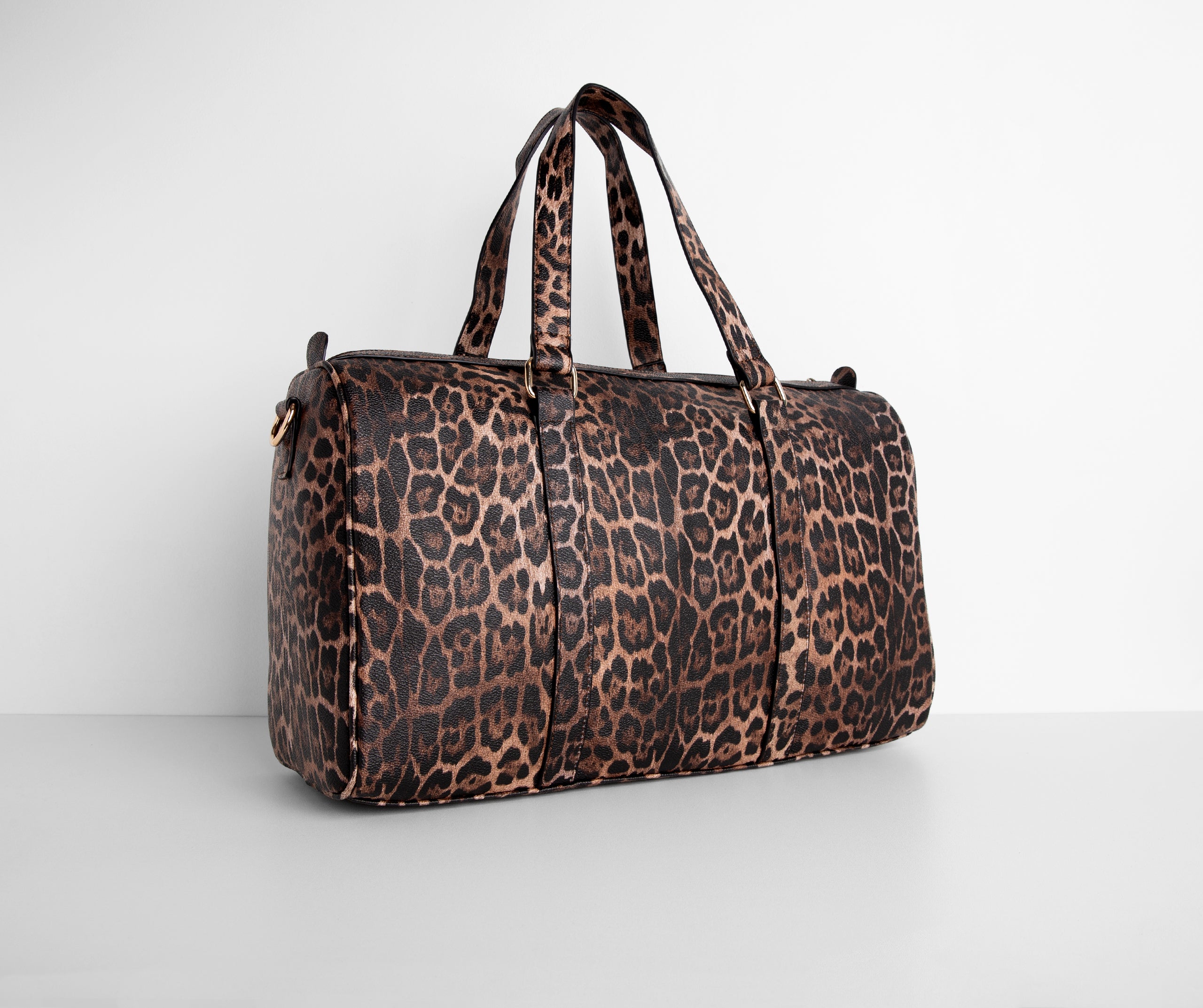 Leopard Print Weekender Duffle Bag