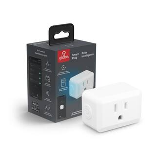 Globe Electric 15 Amp Wi-Fi Smart Adapter Plug Mini No Hub Required 1 Grounded Outlet White (1-Pack) 50329-U