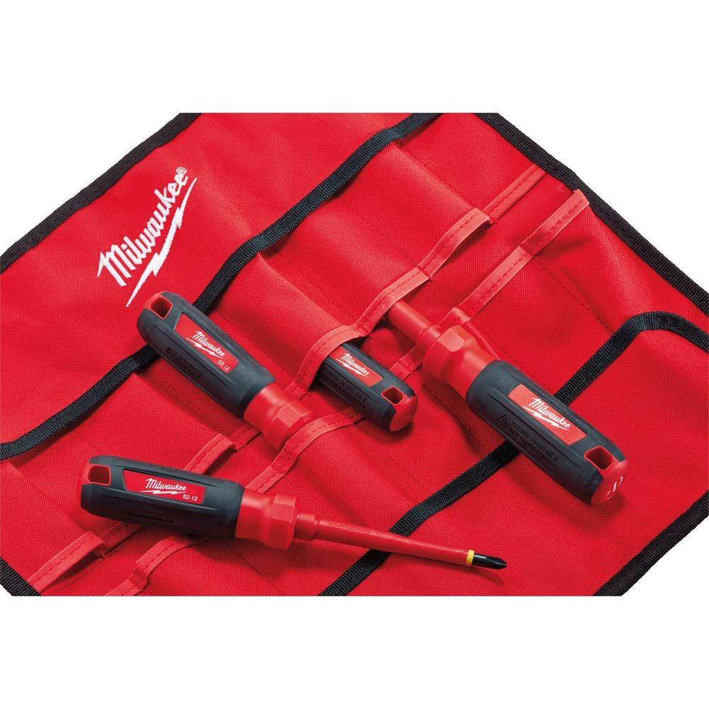 MW 1000-Volt Insulated Screwdriver Set and Pouch (4-Piece) 48-22-2204