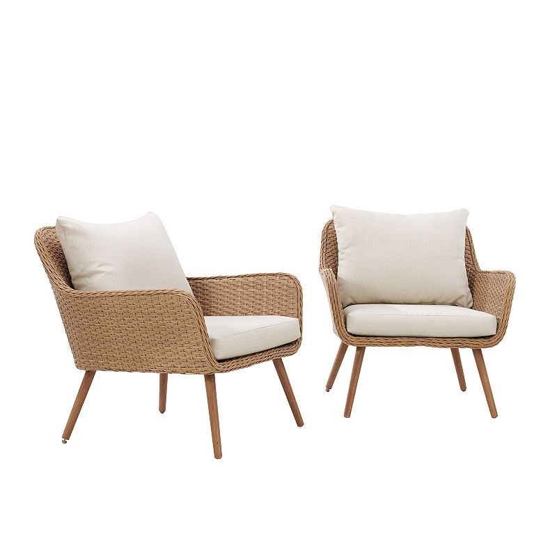 Crosley Landon Wicker Outdoor Chair 2-piece Set