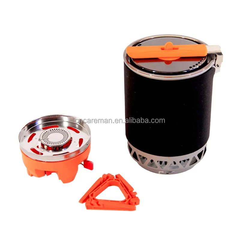 Outdoor Camping Hiking 1600ml Pot   Gas Stove Set  Portable Backpacking Compact Cooking System for Solo/Single/1 2 Persons OEM