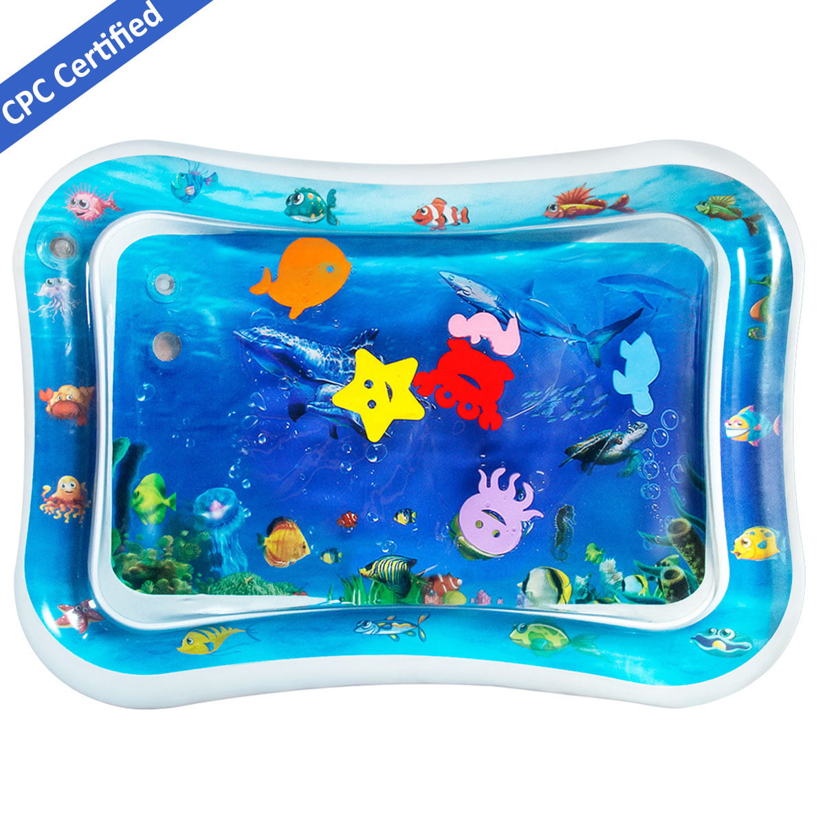 Inflatable Tummy Time Water Play Mat - Baby Water Mat for Infants and Toddlers - Leakproof Premium Water Play Mat - Baby Toys Water Mat Activity Center for Baby Stimulation