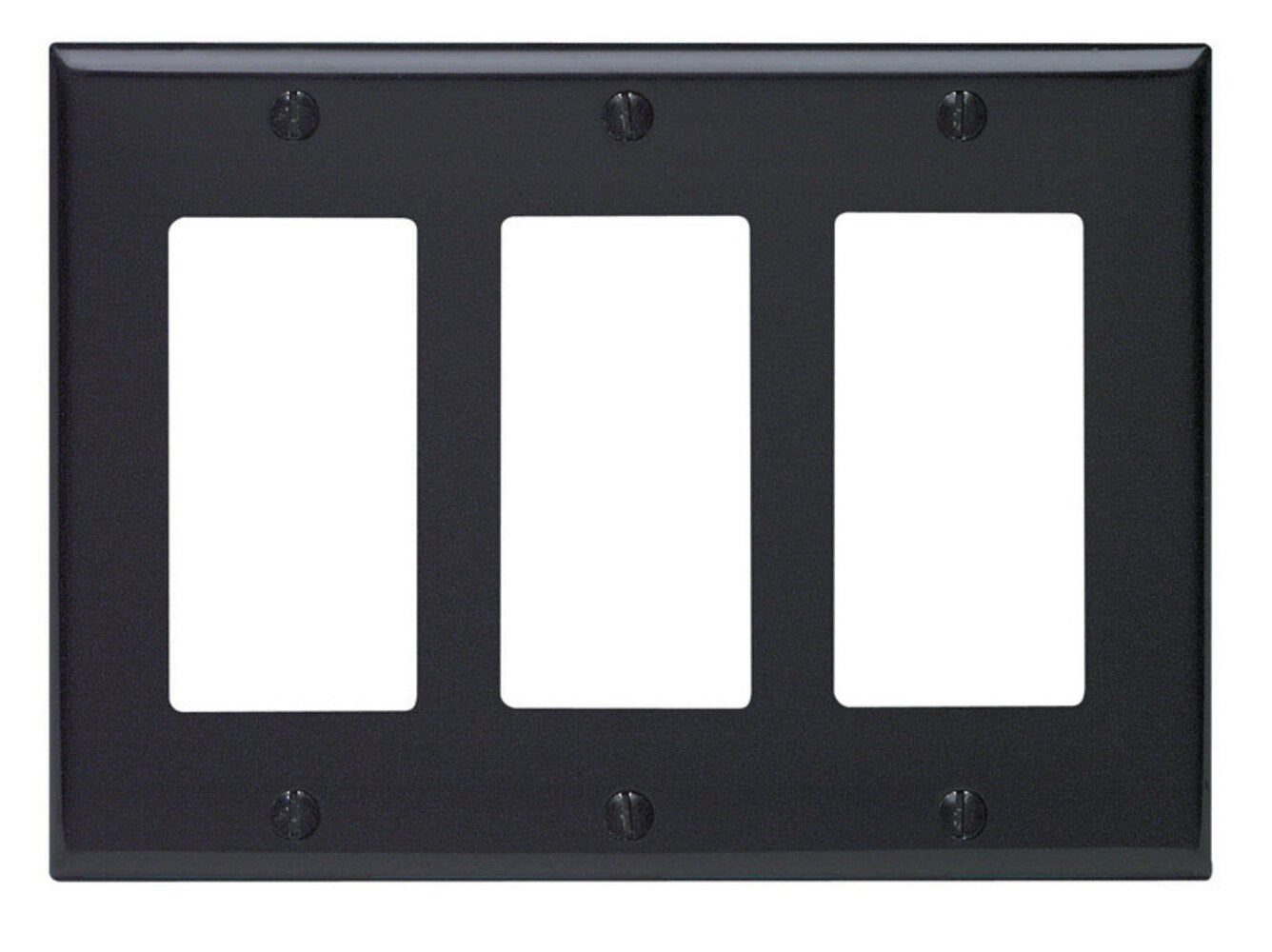 WALLPLATE 3G DECORA BLK