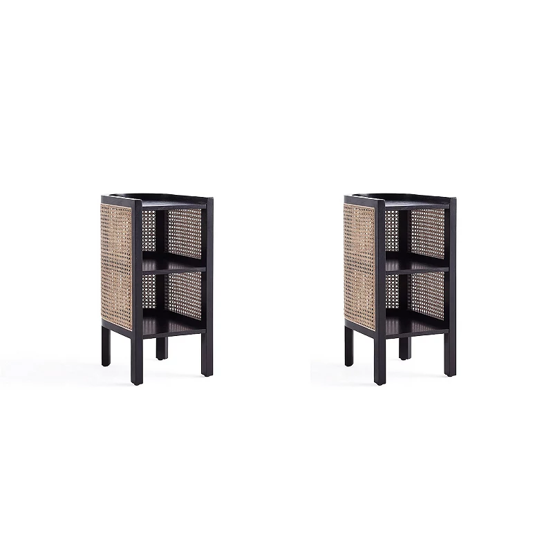 MANHATTAN COMFORT Versailles Rounded End Table 2-piece Set