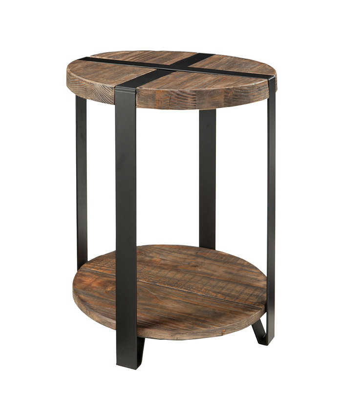 Alaterre Furniture Modesto 20Dia. Reclaimed Wood Round End Table