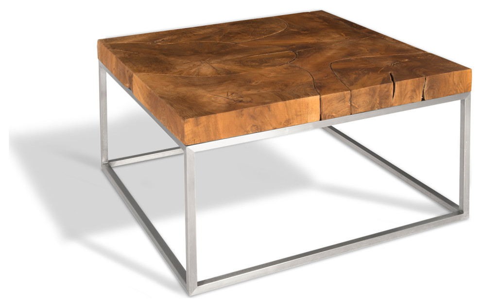 Teak Puzzle Coffee Table   Contemporary   Coffee Tables   by Phillips Collection  Houzz