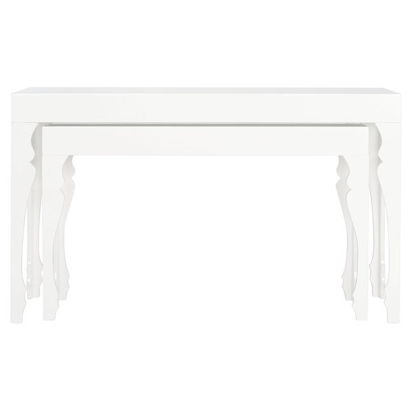 SAFAVIEH Beth White Lacquer Nesting Table - 51