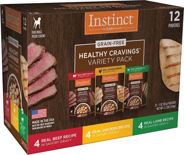 Instinct Healthy Cravings Grain-Free Cuts and Gravy Recipe Variety Pack Wet Dog Food Topper