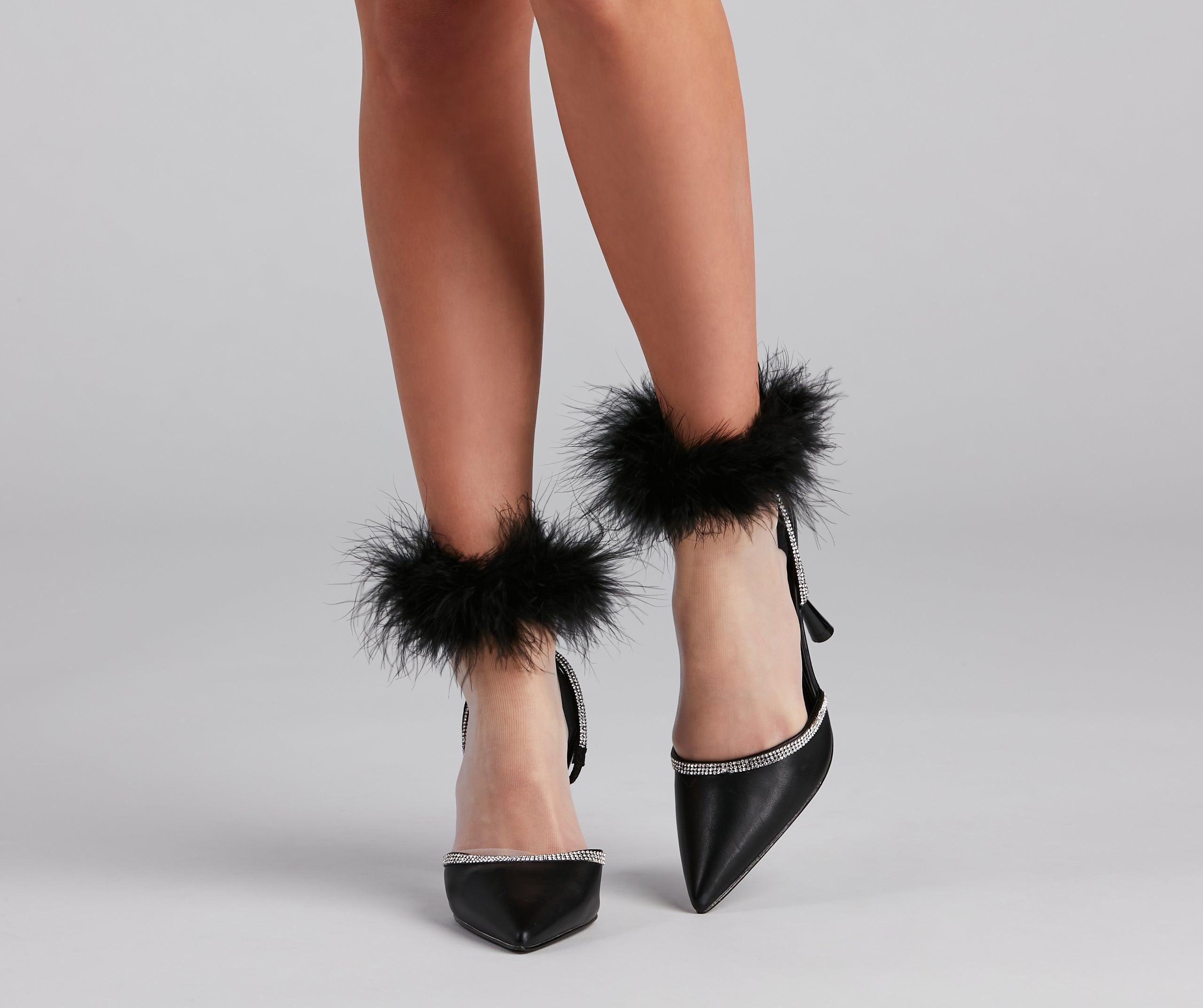 Classy Girl Marabou Trim Socks